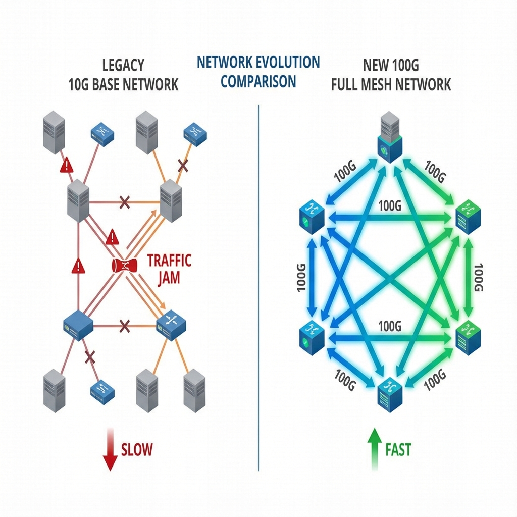 100G Backbone Network Diagram